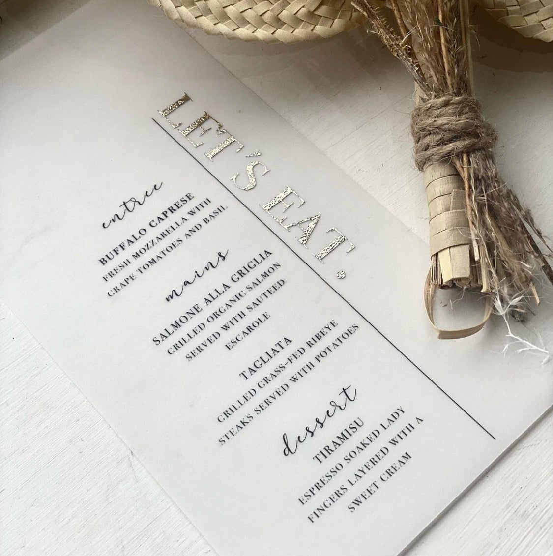 "Let's Eat" Menu