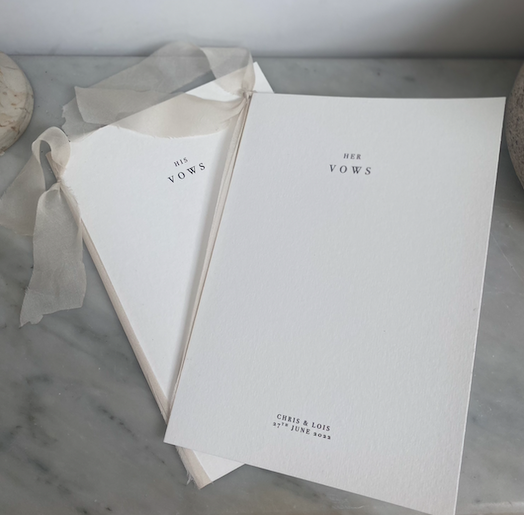 Couple Vows Booklets
