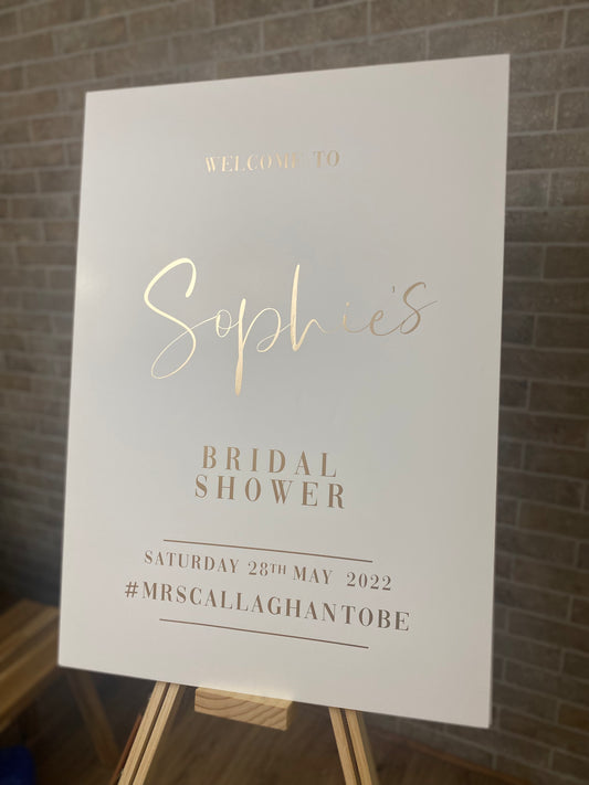 "Alexia" A1 Gold Hen Do/ Event Sign