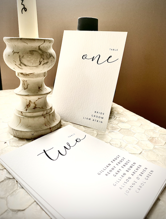 Savanna Table numbers/ Plan (A6)