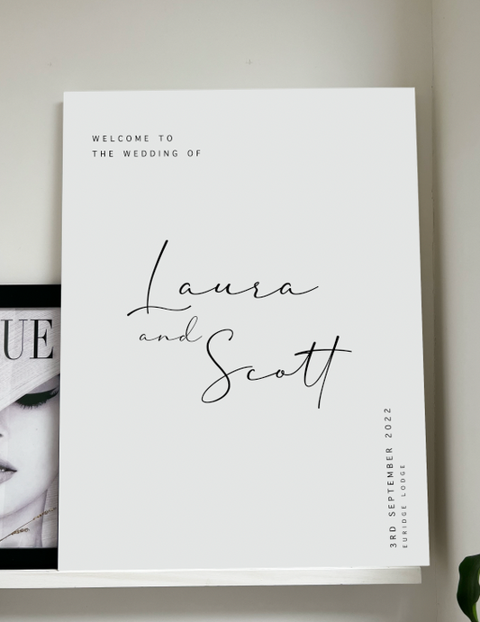 "Sienna" Welcome sign