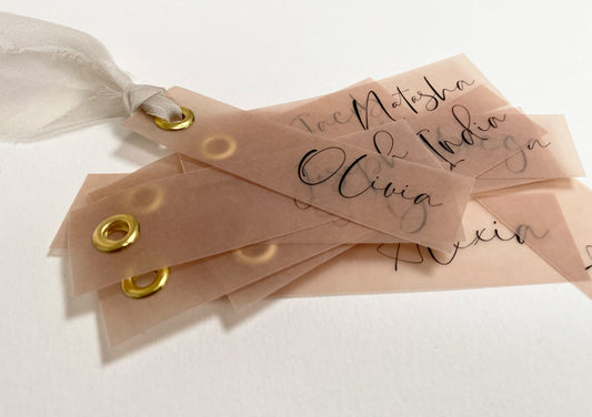 Nude Vellum Name Tags